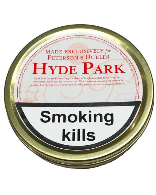 Peterson-pipe-tobacco-Hyde-Park--tin-50