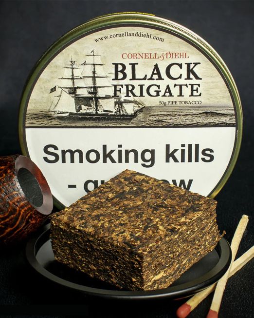 Cornell & Diehl Black Frigate Plug Pipe Tobacco